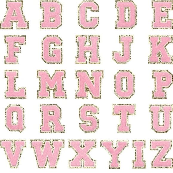 26 Piece Fuzzy Alphabet Patches - Picture 1 of 3